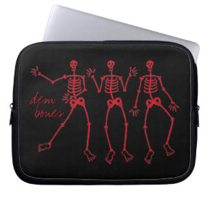 Capa Para Notebook a bolsa de laptop de esqueleto da dança dos ossos