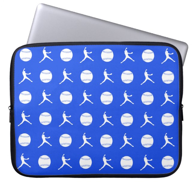 Capa Para Notebook A bolsa de laptop de Fastpitch dos azuis marinhos (Frente)