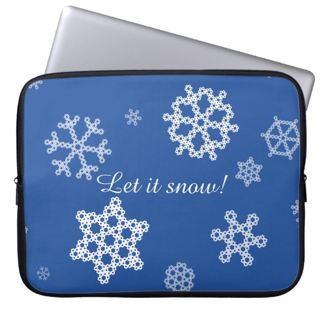 Capa Para Notebook A bolsa de laptop de queda dos flocos de neve (Frente)