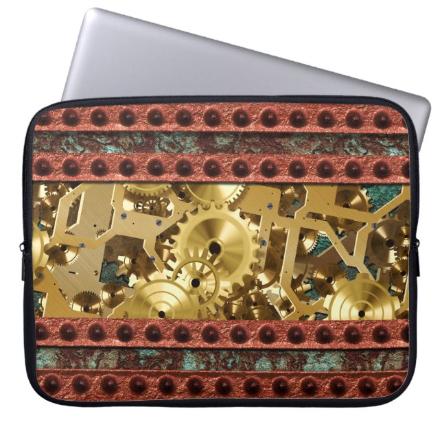 Capa Para Notebook A bolsa de laptop de Steampunk 4 (Frente)