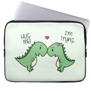 Capa Para Notebook A bolsa de laptop do amor de Dino!