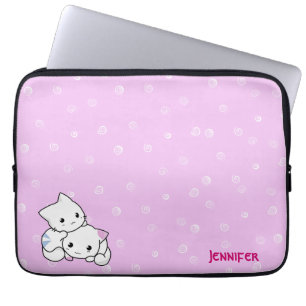 Capa Para Notebook A bolsa de laptop do casal do gato