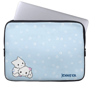 Capa Para Notebook A bolsa de laptop do casal do gato