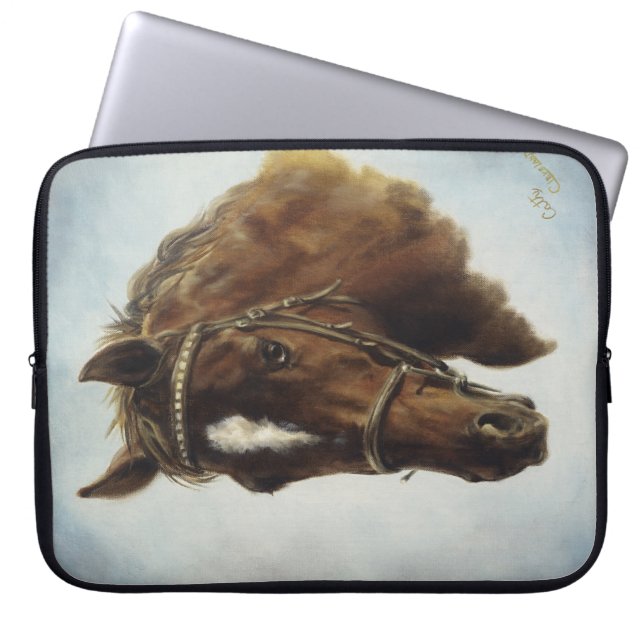 Capa Para Notebook A bolsa de laptop do cavalo do desempenho (Frente)