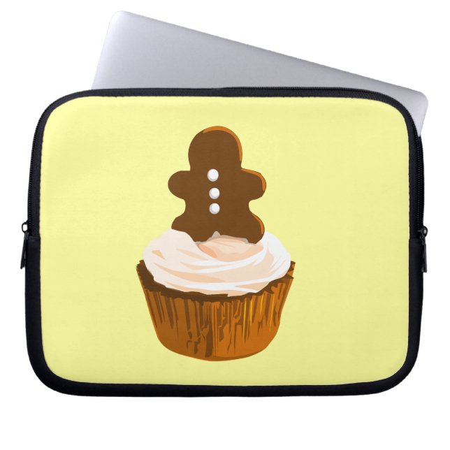 Capa Para Notebook A bolsa de laptop do cupcake do homem de (Frente)