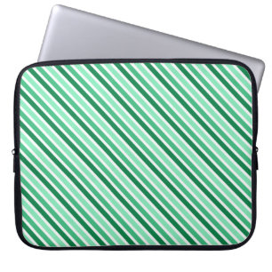Capa Para Notebook A bolsa de laptop do desenhista das listras: Verde