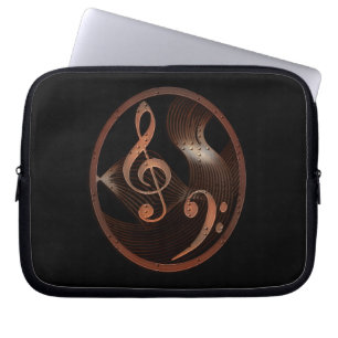 Capa Para Notebook A bolsa de laptop do design da música de Steampun