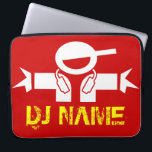 Capa Para Notebook A bolsa de laptop do DJ com nome feito sob<br><div class="desc">A bolsa de laptop do DJ com nome feito sob encomenda do disco-jóquei</div>