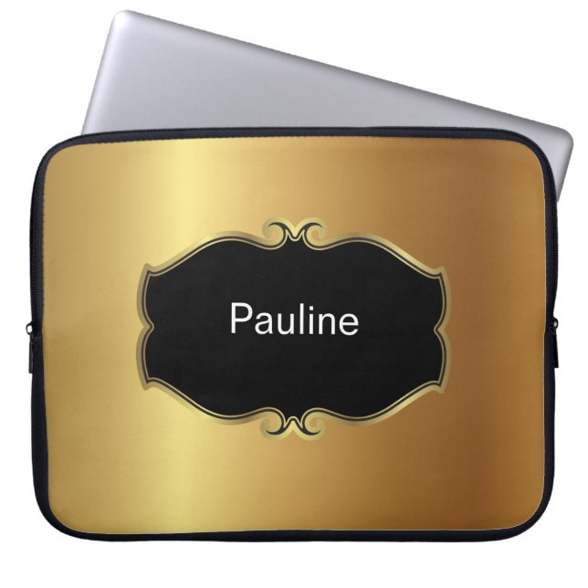 Capa Para Notebook A bolsa de laptop do monograma (Frente)