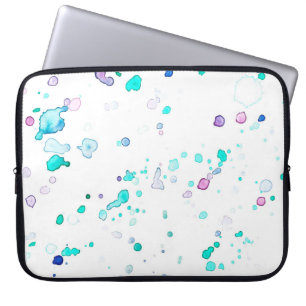 Capa Para Notebook A bolsa de laptop do roxo da cerceta do respingo