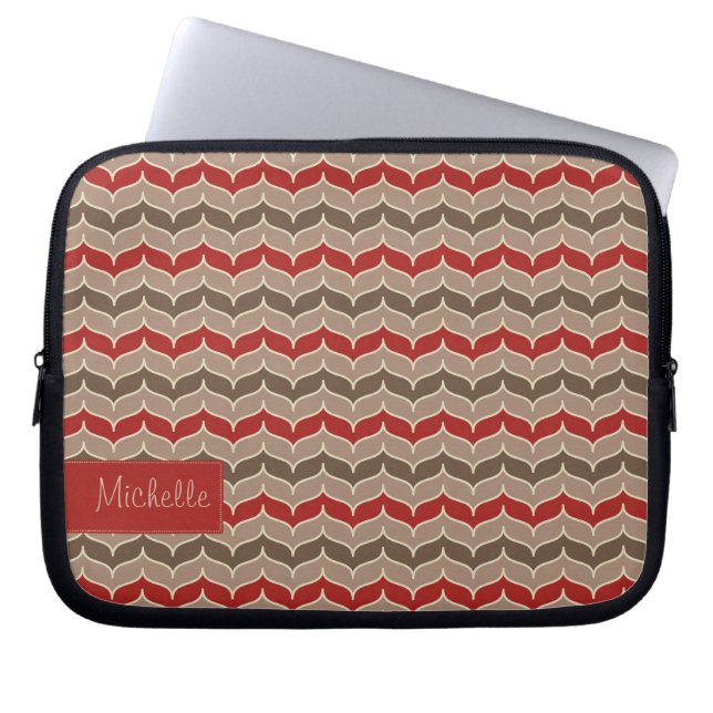 Capa Para Notebook A bolsa de laptop do teste padrão de ziguezague (Frente)