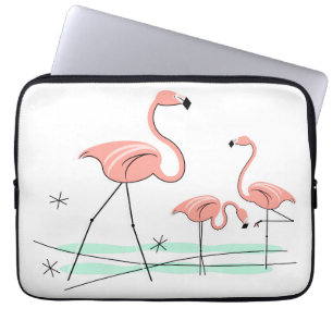 Capa Para Notebook A bolsa de laptop do trio 2 dos flamingos