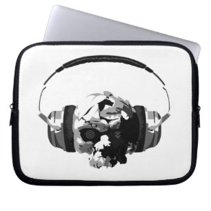Capa Para Notebook a bolsa de laptop dos fones de ouvido do crânio