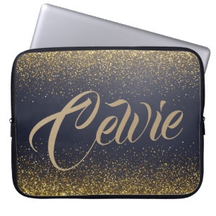 Capa Para Notebook A bolsa de laptop Dourado feita sob encomenda