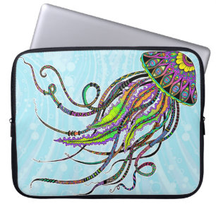 Capa Para Notebook A bolsa de laptop elétrica do neopreno das medusa