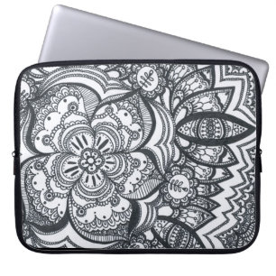 Capa Para Notebook A bolsa de laptop Eyed da mandala da flor