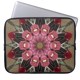 Capa Para Notebook A bolsa de laptop floral do caleidoscópio