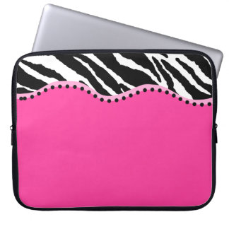 Capa Para Notebook A bolsa de laptop Funky da zebra