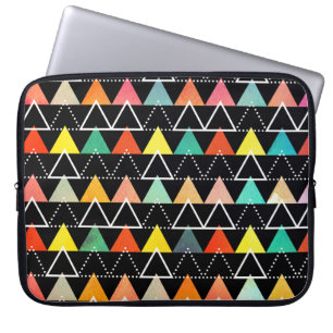 Capa Para Notebook A bolsa de laptop geométrica colorida do teste