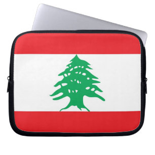 Capa Para Notebook A bolsa de laptop libanesa da bandeira