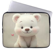 A bolsa de laptop mais bonita do urso branco de 13