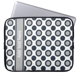 Capa Para Notebook A bolsa de laptop personalizada: Bolinhas de prata
