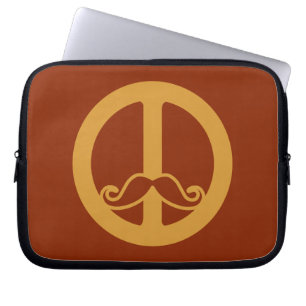Capa Para Notebook A bolsa de laptop personalizada do Peace Stache