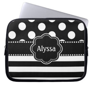Capa Para Notebook A bolsa de laptop personalizada dos pontos listra