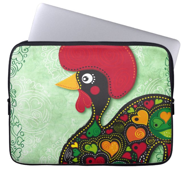 Capa Para Notebook A bolsa de laptop portuguesa do galo (Frente)