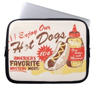 Capa Para Notebook A bolsa de laptop retro do cachorro quente