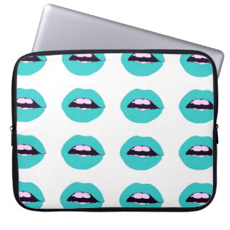 Capa Para Notebook A bolsa de laptop vermelha dos lábios