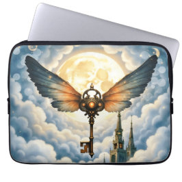 Capa Para Notebook A Chave da Eternidade – Asas Steampunk