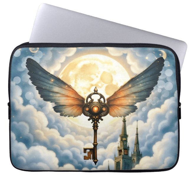 Capa Para Notebook A Chave da Eternidade – Asas Steampunk (Frente)