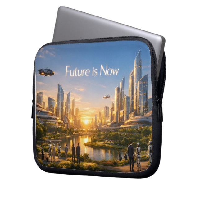 Capa Para Notebook A Cidade Inteligente do Futuro (Frente Esquerda)