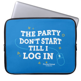 Capa Para Notebook A Festa Não Começa, Azul Real