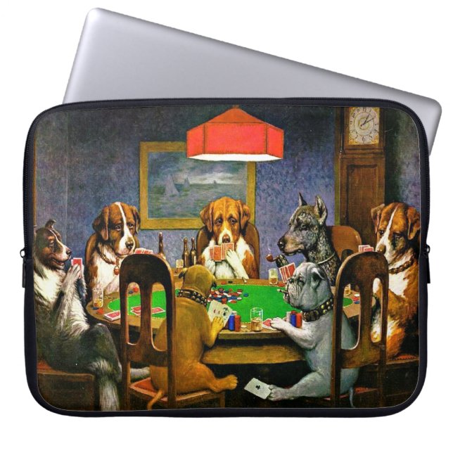 Capa Para Notebook A Friend in Need, Dogs Playing Poker, (Frente)