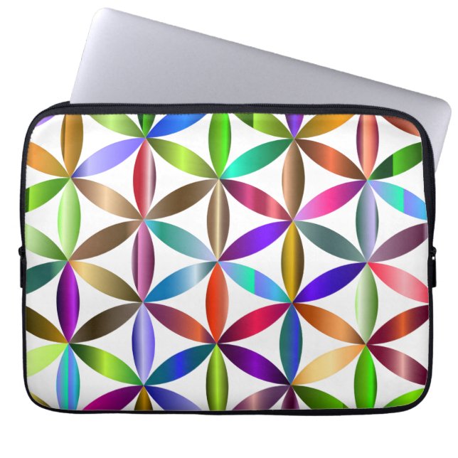 Capa Para Notebook A Incrível Flor da Vida em uma Bolsa de Eletrônico (Frente)