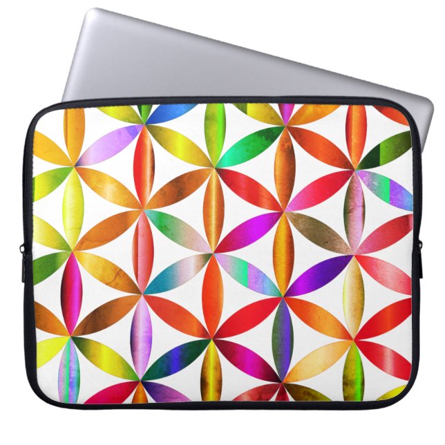 Capa Para Notebook A Incrível Flor da Vida em uma Bolsa de Eletrônico (Frente)