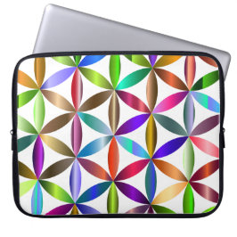 Capa Para Notebook A Incrível Flor da Vida em uma Bolsa de Eletrônico