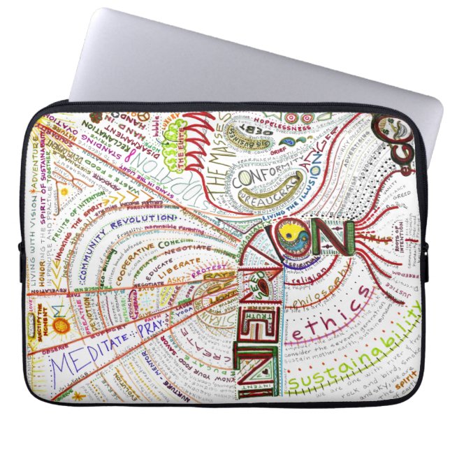Capa Para Notebook A intenção é o espírito da sustentabilidade (Frente)
