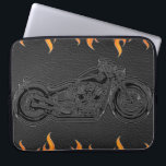 Capa Para Notebook A laranja de couro preta arde a motocicleta quente<br><div class="desc">Projete</div>