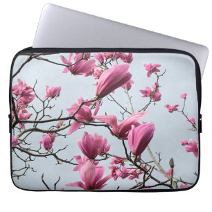 Capa Para Notebook A magnólia cor-de-rosa elegante floresce Hanami
