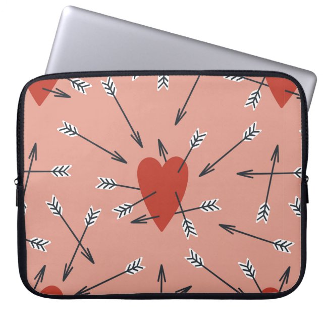 Capa Para Notebook A mão fez um padrão perfeito com ilustrações plana (Frente)