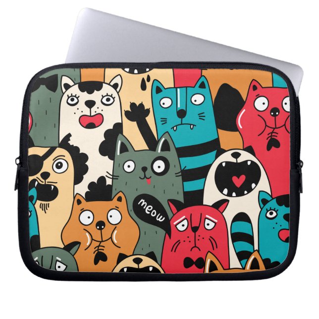 Capa Para Notebook A multidão de gatos (Frente)