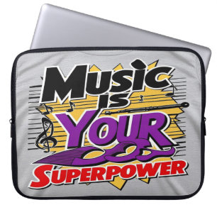 Capa Para Notebook A Música é Seu Superpoder opção 3