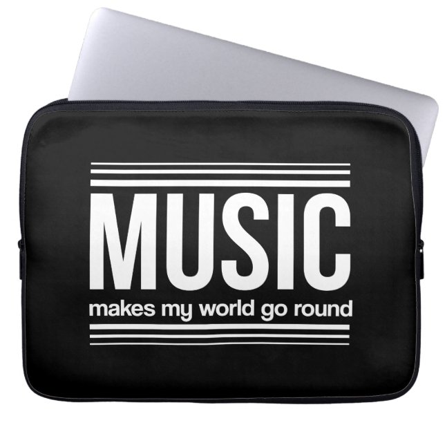 Capa Para Notebook A música faz meu mundo ir circularmente (Frente)