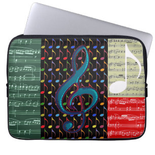 Capa Para Notebook a música nota teste padrão misturado