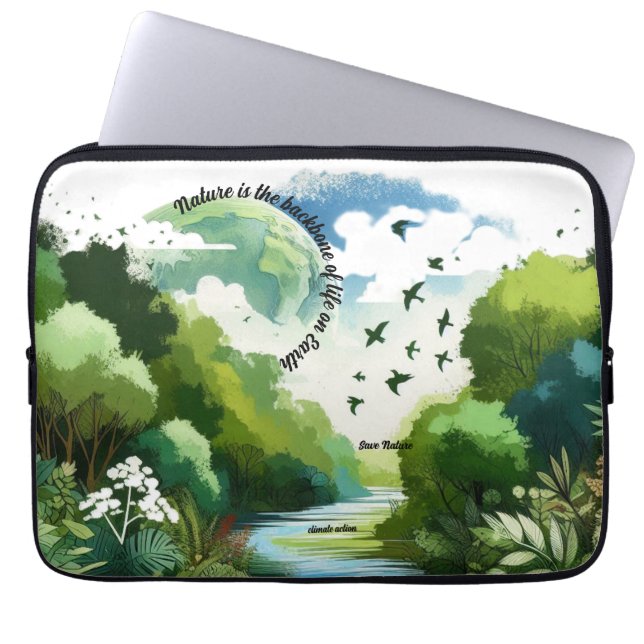 Capa Para Notebook A natureza é a espinha dorsal da vida na Terra (Frente)