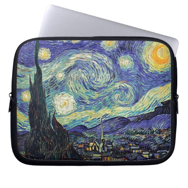 Capa Para Notebook A noite estrelado de Van Gogh (Frente)
