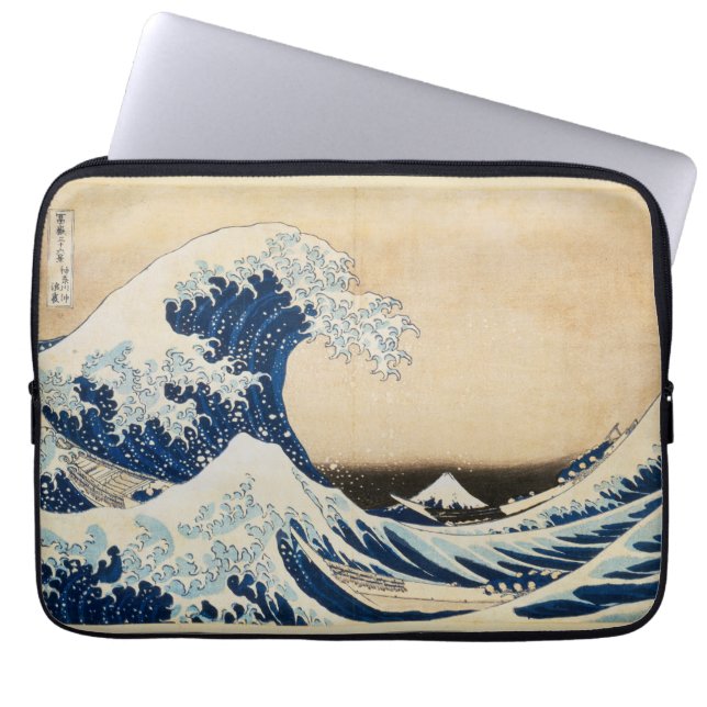 Capa Para Notebook A onda de Excelentes de Kanagawa por Hokusai (Frente)